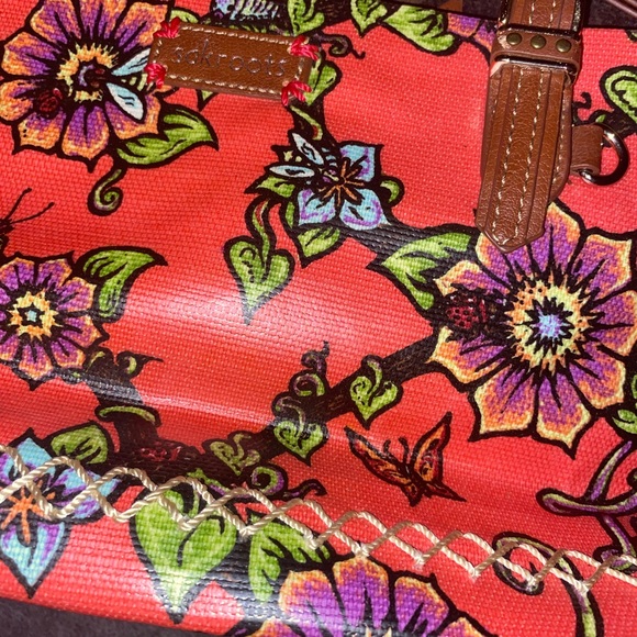 Sakroots Red/Pink Hand Bag with Bohemian Flair - Picture 2 of 5